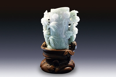 竹子筆(bǐ)筒【翡翠】